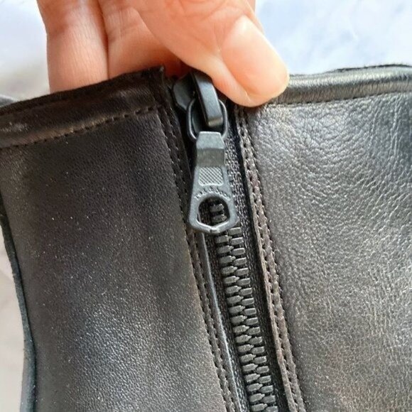 Rag & Bone Ellis Womens Ankle Boots Black Leather Side Zip Heel EU 39.5/ US 9.5 - Picture 8 of 11